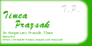 timea prazsak business card