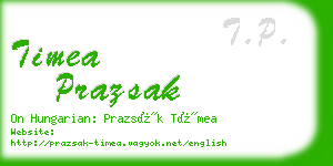 timea prazsak business card